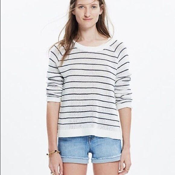 Madewell Dockline Nautical Pullover Sweater - Picture 2 of 9